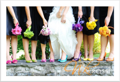 colorful wedding shoes for the bride